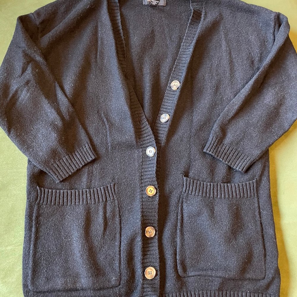 Black long button down Cardigan | 0X | Forever 21+